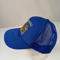Nissun Branson Music Hall Trucker Hat Blue Snapback Adjustable Mens Retro