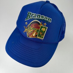 Nissun Branson Music Hall Trucker Hat Blue Snapback Adjustable Mens Retro
