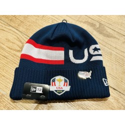 Ryder Cup USA Knit Beanie Hat Navy Blue OSFM with Pin Official