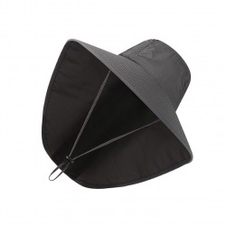 Outdoor Nylon Sun Hat UV Protection Wide Brim Bucket Hat with Earflaps