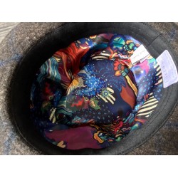 PAUL SMITH WOOL TRILBY HAT PSYCHEDELIC DREAMER LINING SIZE M (58cm)