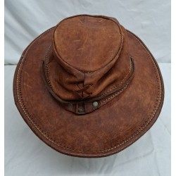 Hat de Cowboy Occidental Rústico Outback Aussie Rancher De Colección Para Men Cuero Marrón