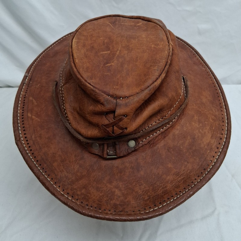 Hat de Cowboy Occidental Rústico Outback Aussie Rancher De Colección Para Men Cuero Marrón