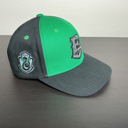 Melonwear Slytherin Hat Unisex OS Green Black Snapback Snake Crest