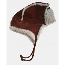 New CHAS MACKENZIE Real SHEARLING FUR Aviator Trapper Hat One Size ENGLAND