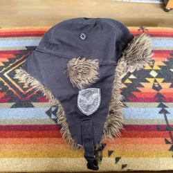 American Eagle Sherpa Lined Trapper Hat Navy Blue Khaki Men's One Size