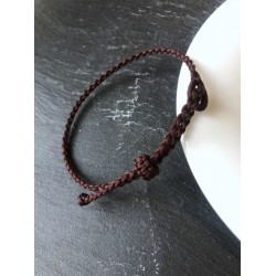 Tibetan Buddhist Braided Knot Adjustable Kabbalah Bracelet Lucky Charm Brown