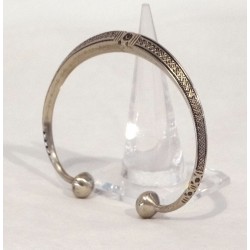 Engraved Silver Metal Tuareg Rush Bracelet