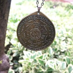 Talisman Sigil Seal of 7 Archangels Pendant Necklace Protection Amulet
