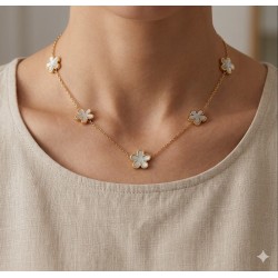 Flower Medow necklace Everyday Wear party Waterproof antitarneish Hypoallergenic