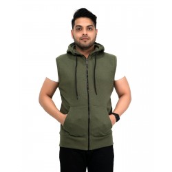 New Men's S veless Hoodie Zip Up Hooded Sweatshirt Top Gilet F ce Jacket