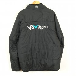 Men Puffer Jacket Size XL Full Zip Black Nylon