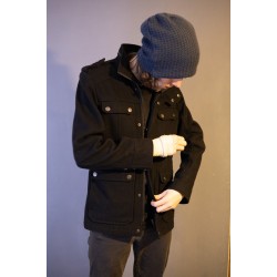 Cedarwood State Men's Black Wool Jacket - Size Small - Slim Fit - Smart Casual