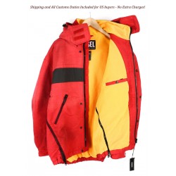 W-Trodd Mens Jacket XL Oversized F ce Lined Hooded Coated Red RRP€395