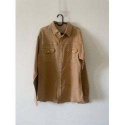 Men's Shirt Cotton Jacket Button Size L