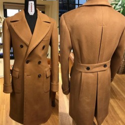 Men's Long Double Breasted Wool Casual Outdoor Men's Jacket