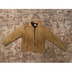 Flint and Tinder Men's Waxed Trucker Jacket Havana Brown, Size Large