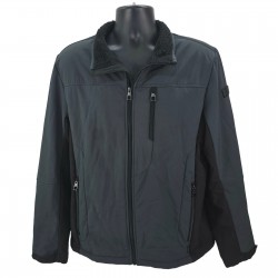 Softshell Jacket Men's Size Large Gray Lined Full Zip