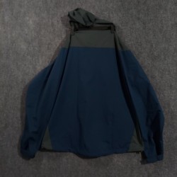 Frogg Toggs Jacket Mens Large Blue Hooded Rain Coat Full Zip Lightweight Pockets