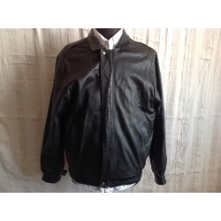 Men Jacket Leather M L Vintage