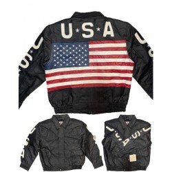 Men's USA Flag Bomber Jacket