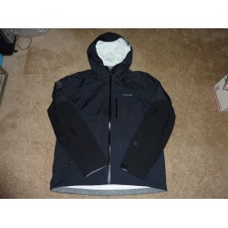 H2No Rain Windbreaker PluralSight Logo Mens Black Full Zip Jacket L