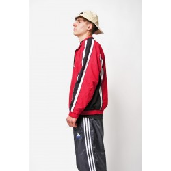 Vintage windbreaker men's red retro Men's jacket Large