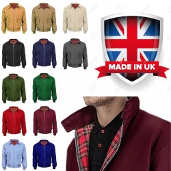 Men's Classic Jacket Retro Zip Lined Casual Coat