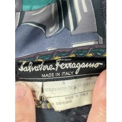 Salvatore Ferragamo Poly Windbreaker Jacket OS Animal Print Safari Made Italy