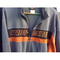 Full Zip Jacket Gray Orange Black Men's Size XL
