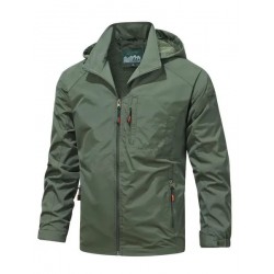 Men's Lightweight Jacket Packable Running Jacket Coat Stand Collar Bomber Jacket