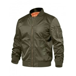 Men's Flight Jacket Lightweight Bomber Jacket Casual Military Style Coat