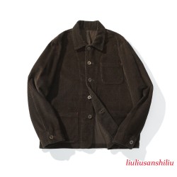 Vintage Corduroy Jacket Men Casual Coat
