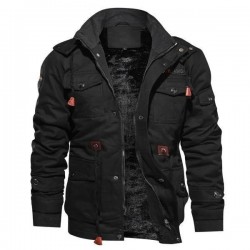 New Men's Jacket Winter Hooded Jacket Men's Warm Cotton Jacket 3 Color XS-5XL