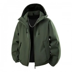 New Men's Jacket Couple Style Men's and Women's Jacket Outdoor Hooded Jacket