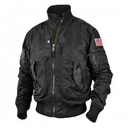 Men's Tactical Bomber Jacket Lightweight Stand Collar Baseball Jacket