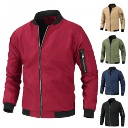 Men's Baseball Jacket Light Windbreaker Casual Spring and Autumn Thin Jacket Gift