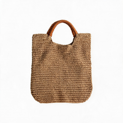 Handbag Woven de Paja Mediano Bohemio Étnico Playa Natural Compras