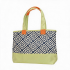 "Handbag Daufuskie Island Verde/Blue Marino Canvas Impresión Geométrica 16""x12"""