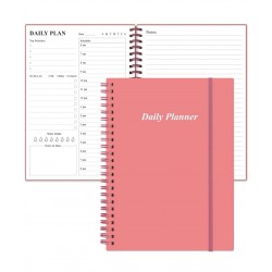 Daily Planner Undated, to Do List Notebook Hourly Schedules Spiral Appointment