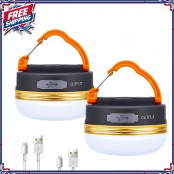 Rechargeable 60 LED Camping Tent Light USB & Solar Lantern Hiking Lamp