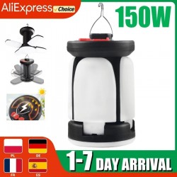 Rechargeable 60 LED Camping Tent Light USB & Solar Lantern Hiking Lamp