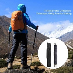 26" Hiking Walking Sticks Trekking Poles Adjustable Lightweight Anti-Shock