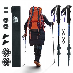 Hiking & Trekking Poles - Lightweight Adjustable 2pc Set for Senio
