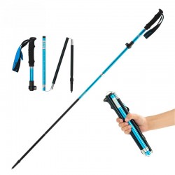Trekking Poles Collapsible Hiking Stick Five-section Folding Sticks Lightweight