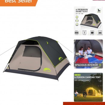 Tent 4/6 Person Dome Tents for Camping with Rainfly Waterproof Clip