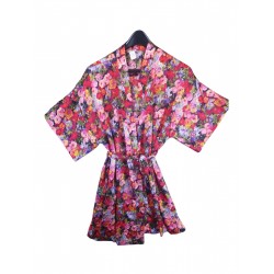 Robe de Satin floral vintage de cine Etoile y Pajamas sin cordones
