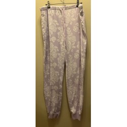 Pantalones de Pajamas Grandes Púrpura Floral Suave