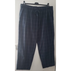Women's Navy Blue Check Pyjama Bottoms Size XXL