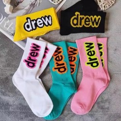 Colorful Letter Print Crew Socks | Unisex Cotton Streetwear Hip-Hop Athletic Socks